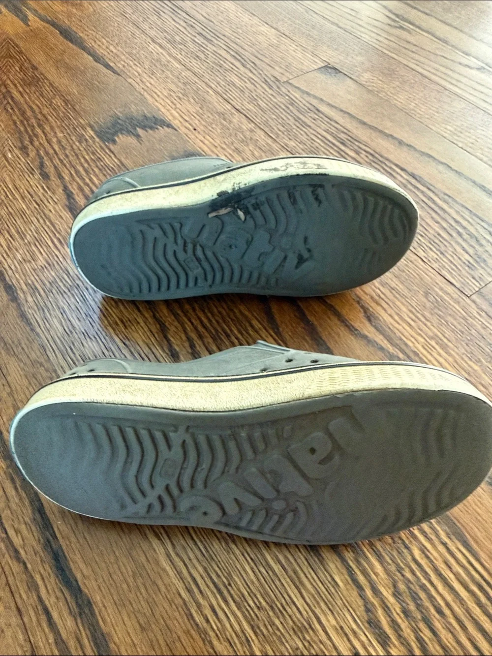 E Native Kids 12 Gray Slip-On Perforated Water Shoes